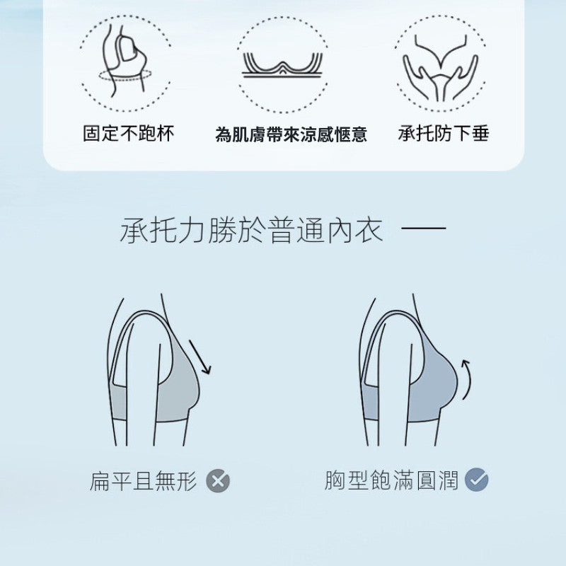 軟支撐裸感無背扣內衣