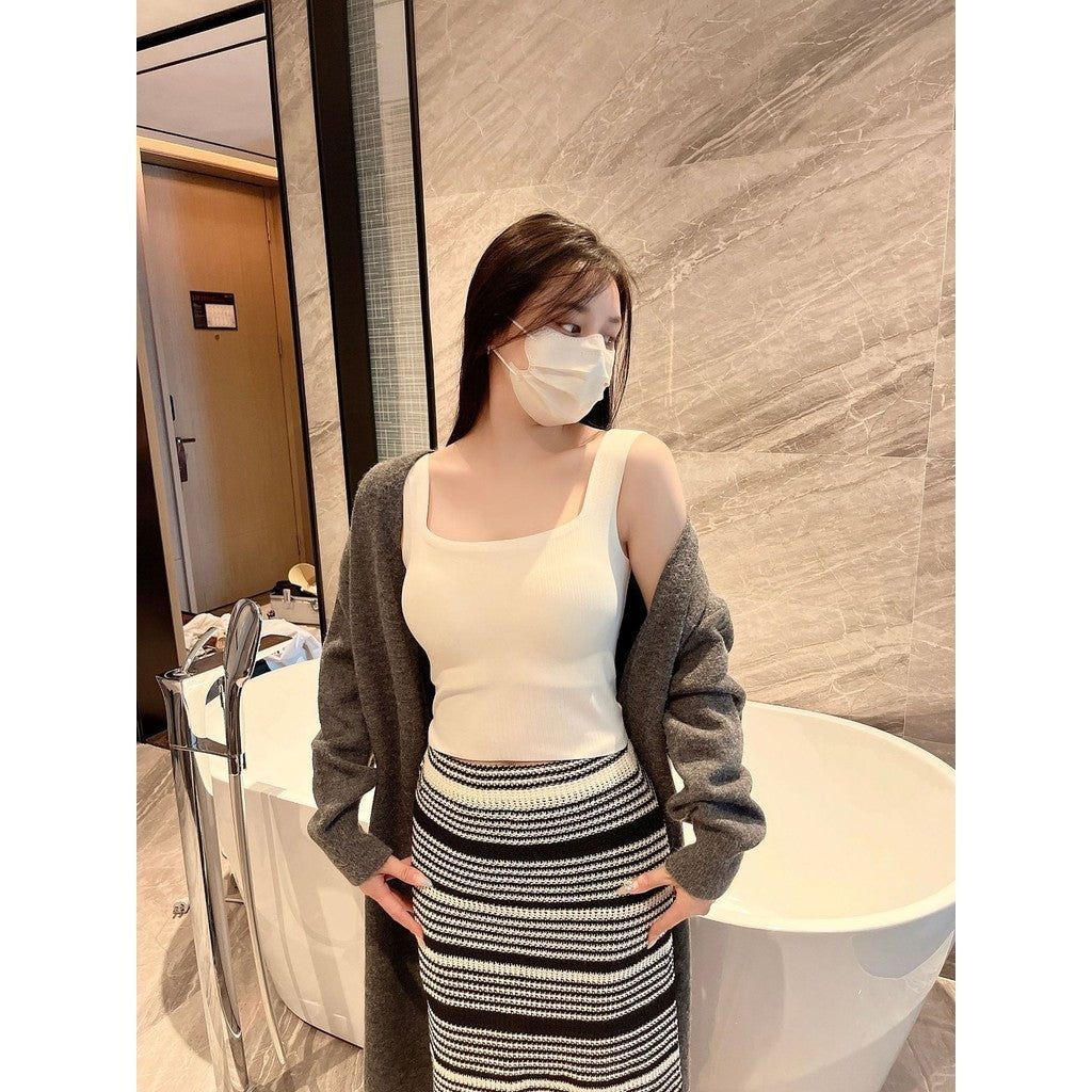 磨毛方領保暖背心內衣