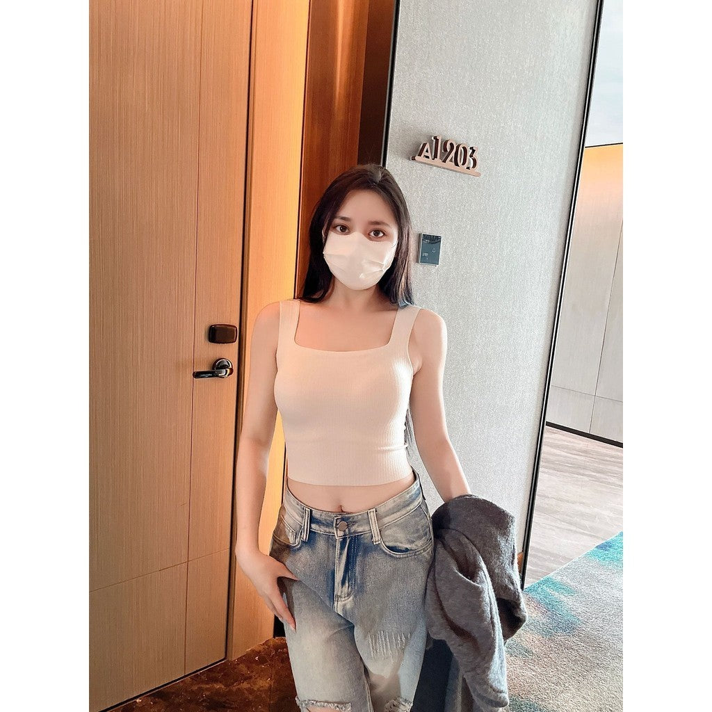 磨毛方領保暖背心內衣