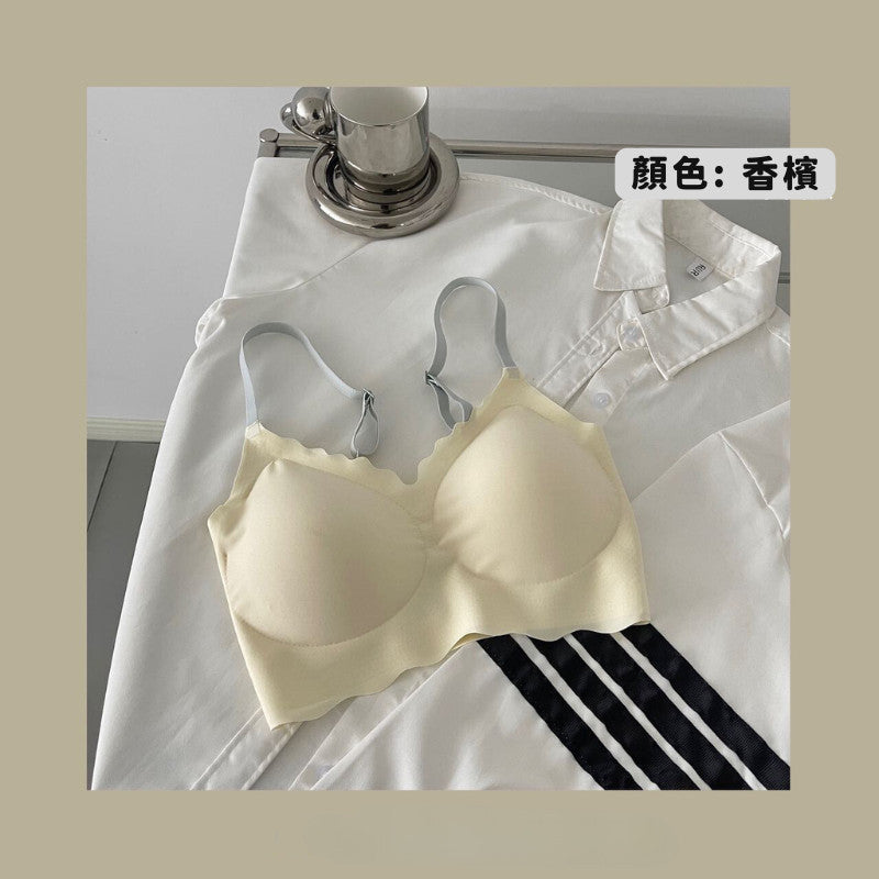 日系撞色肩帶無痕內衣