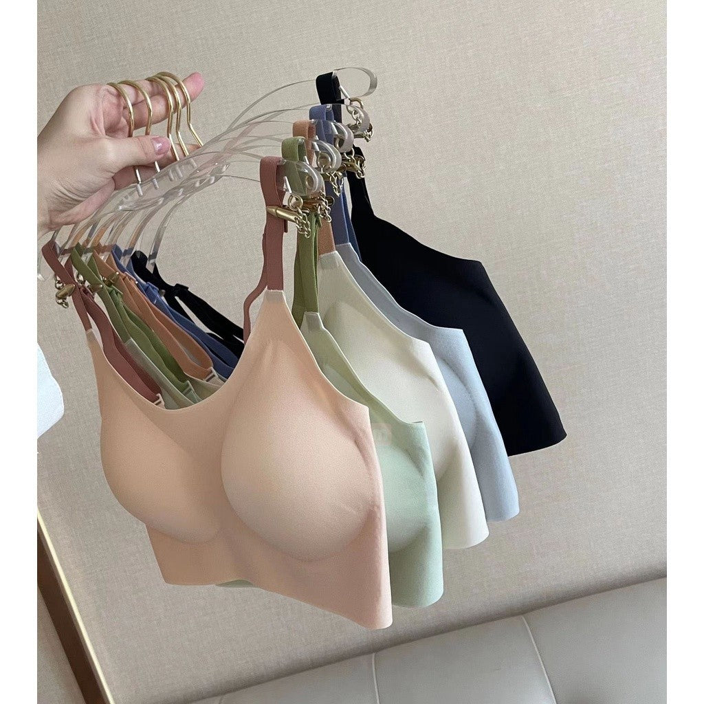 雲朵乳膠撞色肩帶運動內衣