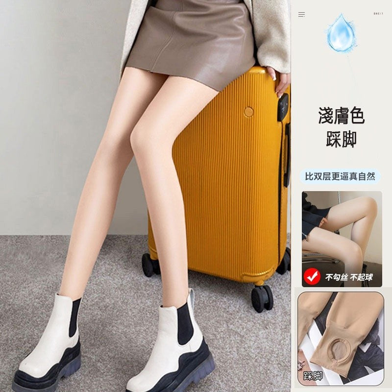 加絨裸感光腿神器褲襪
