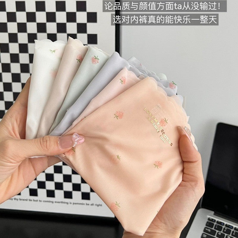 冰絲超薄無痕內褲（草莓款）