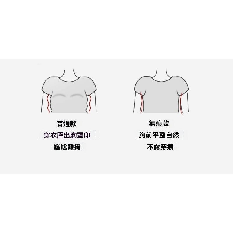 寬肩帶全固定杯無痕背心內衣